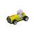 George Pig versenyautó, sárga autó George Pig karakterrel, 1:50 méretarány