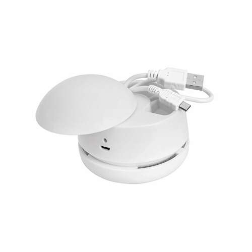 Wedo W2D2 mini odkurzacz do biurka, biały, ładowany przez USB, do zbierania okruchów, kurzu i gumki do mazania