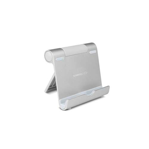 Terratec iTab Tablet és telefon állvány - Ezüst, ezüst táblagép állvány, telefon állvány, asztali állvány, állítható állvány, univerzális állvány - Terratec