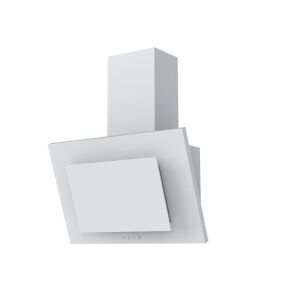 Angled view of Candy CVMAD60/1B/1 White Range Hood - Candy