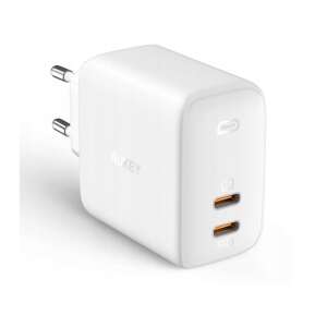 AUKEY PA-B4 Omnia Duo 65W USB-C Hálózati töltő, Fehér - Aukey
