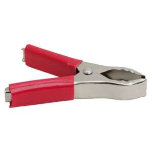 30A Krokodilcsipesz - 75mm - Piros PVC Szigetelés