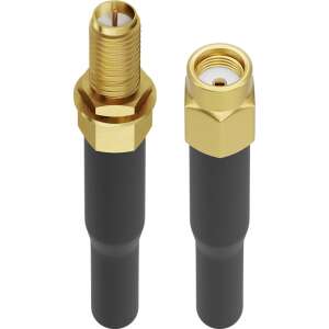 Goobay 51675 RP-SMA kabel przedłużający antenę, 1 metr, czarny, wtyk na gniazdo - Goobay