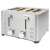 ProfiCook PC-TA 1252 4-slice stainless steel toaster with extra wide slots for bagels and bread
