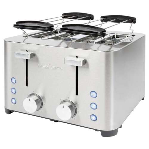 Proficook PC-TA 1252 4-slice toaster, stainless steel, with wide slots for bagels and bread