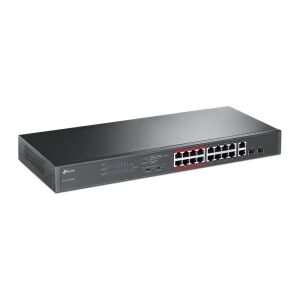 TP-Link TL-SL1218MP 16-Port PoE+ Gigabit Switch Front View - TP-Link Switch