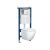 Roya Delos WH 82W set rezervor WC incastrat cu vas WC si clapeta de actionare