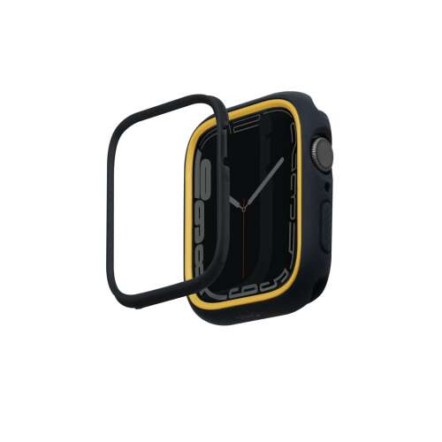 Uniq Moduo Apple Watch case, black with yellow trim, 38/40/41mm