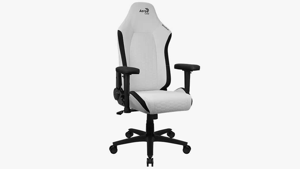 Aerocool crown műbőr gamer szék - holdkő fehér