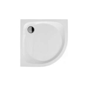 ALAN90 univerzális zuhanytálca, 90x90x15 cm, fehér, akril, ívelt, felülnézet - Kerra