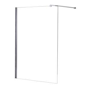Leziter WIC-120 River walk-in shower panel, 120x190 cm, clear glass, chrome profile - Leziter