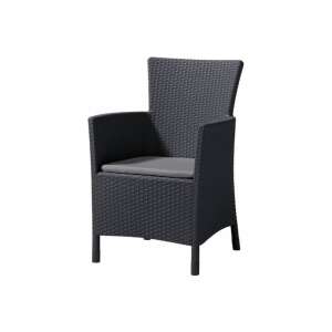 Scaun de grădină Iowa, culoare grafit, cu pernă gri deschis 70368541 - Fotolii și scaune de grădină