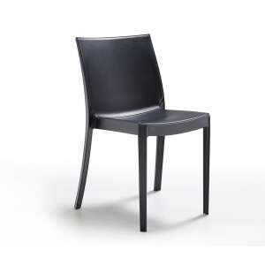 Scaun de grădină Pirlo din plastic, culoare grafit, design modern, rezistent la intemperii, ușor de curățat - Fotolii și scaune de grădină