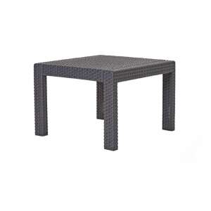 Stół ogrodowy Rosario w kolorze grafitowym, kwadratowy, z polirattanu - Stół ogrodowy