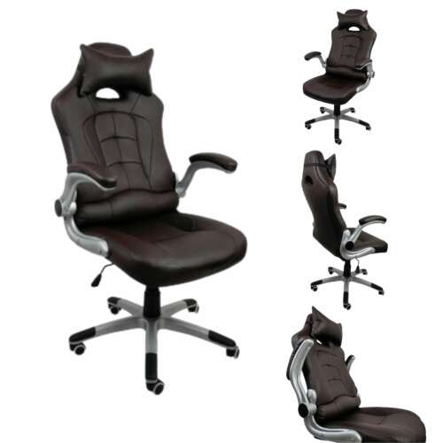 SBS Extreme X6+ Gamer szék nyak- és derékpárnával #barna