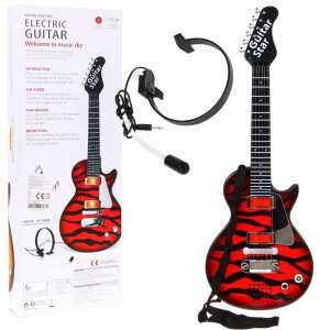 Elektromos gyermek rock gitár mikrofonos fejhallgatóval 31973328 Játék hangszerek - Gitár
