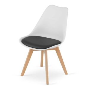 Mercaton Mark White Scandinavian Chair Angled View - Kitchen Furniture