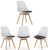 Négy Mercaton Mark fehér skandináv étkezőszékből álló készlet