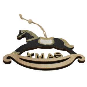 Ornamentum XMAS black rocking horse House of Seasons 70385752 - Rocking horse & animal