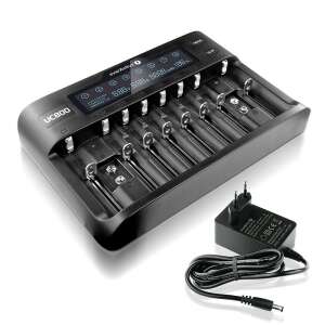 EverActive UC800 8-fach NiMH Akku-Ladegerät mit LCD-Display und Netzteil - EverActive