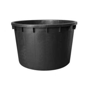 Black 230 liter rubber tub without lid - OEM