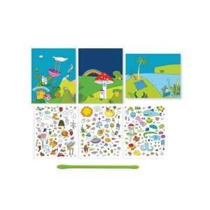 Sycomore Stickerset - Fantasiewelt, Stickerbogen mit 3 Bildern und über 100 Stickern - Kinderheft mit Stickern
