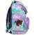Derform Cleo & Frank TEMBCF36 iskolatáska, aranyos mopsz mintával, kék és lila tie-dye mintával és szívekkel, oldalnézet