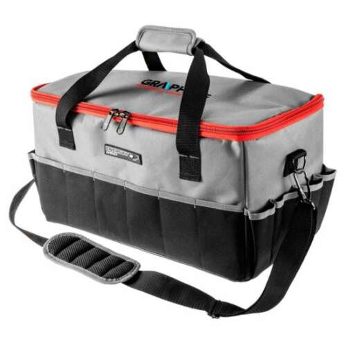Graphite Energy Tool Bag with Handle and Shoulder Strap, 24 L, 50x25x25 cm