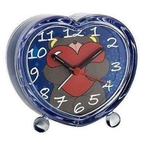 MCT Heart-shaped Kids Alarm Clock with Bear Design - TFA Alarm Clock