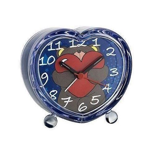 MCT Heart-shaped Kids Alarm Clock with Bear Design