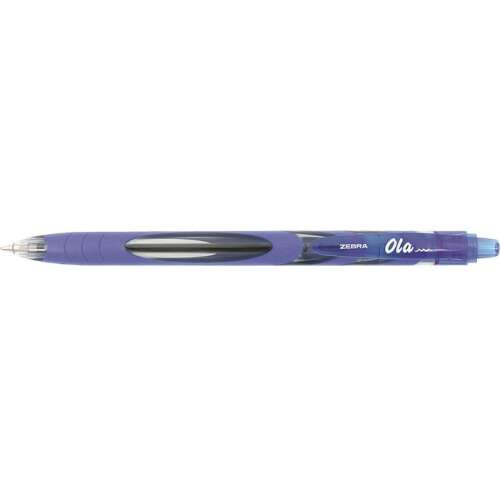 ZEBRA Guľôčkové pero, 0,27 mm, tlačidlové, ZEBRA "OLA", modré