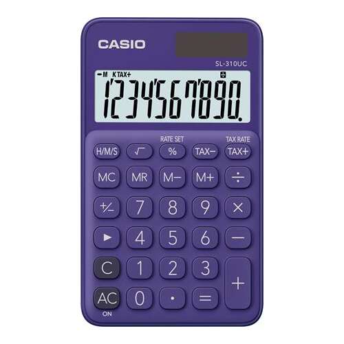 CASIO Calculator de buzunar, 10 cifre, CASIO SL 310, violet