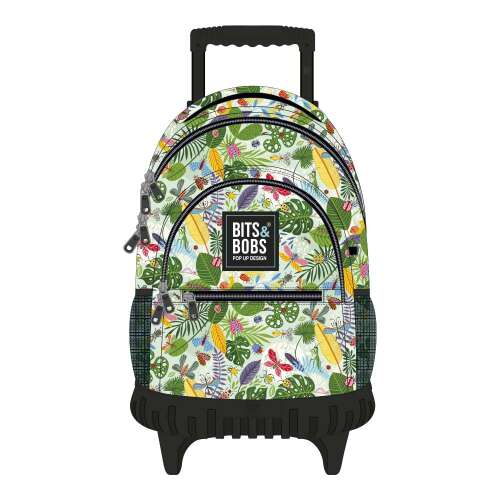 Bits & Bobs Trolley Backpack with Wheels, Bugs & Bugs design, school backpack with wheels, kids backpack with wheels, rolling backpack