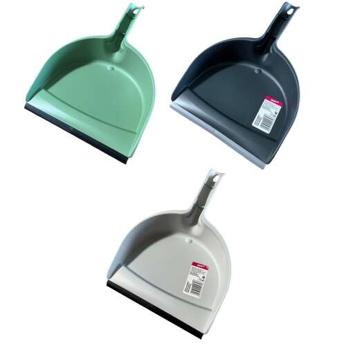 York Compact Mix GREY dustpan with rubber edge, 3 colors: green, grey, white