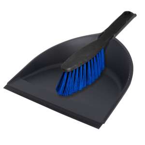 York Dustpan with Rubber Edge + Brush 22x9.0x31cm Clip Azur 78541037 - Dustpan