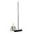 York Partvis broom and dustpan set with a long handle, white color