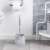 York WC kefe és tartó, szürke, loft design, fürdőszoba tisztítás