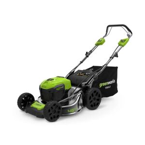 Greenworks GD40LM46SPK4 40V Cordless Lawn Mower with Grass Collector - Garden
