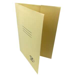 Yellow A4 cardboard folder with ties, 3 tabs, for documents, by Haia - File folder