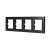 Cadru orizontal Schneider ASFORA cu 4 module, antracit, vedere laterală