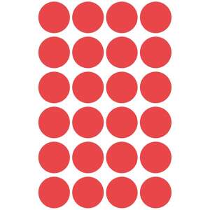 Avery 3004 18 mm rote runde selbstklebende Etiketten, 96er Pack - Avery