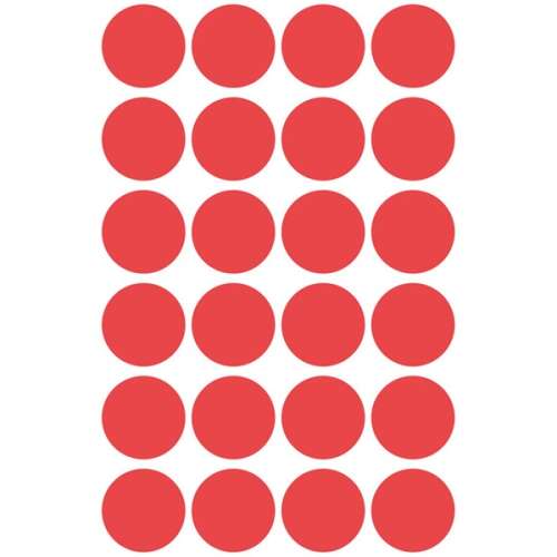 Avery 3004 18 mm rote runde selbstklebende Etiketten, 96er Pack