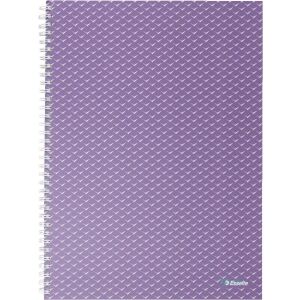 Coperta caietului spiralat Esselte ColourBreeze A4 lavandă în pătrățele - Esselte Caiete