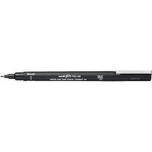 Uni Pin Fine Line Brush Pen, black, water and fade proof pigment ink - Uni