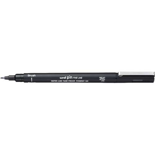 Uni Pin Fine Line Brush Pen, black, water and fade proof pigment ink
