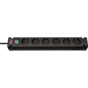 Brennenstuhl 1150650316 Power Strip with Switch, 6-way, Black, Protective Contact, 1 pc 70412790 - Power Strip