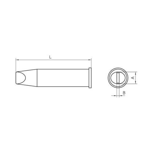 Weller XHT-E WP 200 forrasztóhegy, véső alakú, 7.6 mm - Forrasztógép kiegészítő