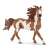 Schleich Pinto horse figurine, brown and white, running pose