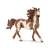 Schleich Pinto horse figurine, brown and white, running pose
