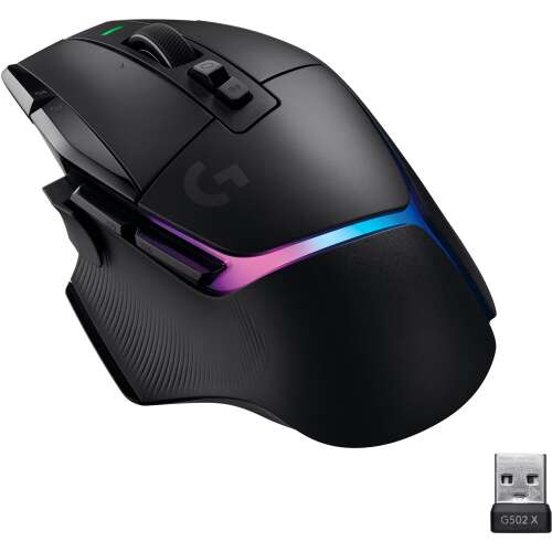 Mouse gaming Logitech G502 X Plus RGB wireless, negru